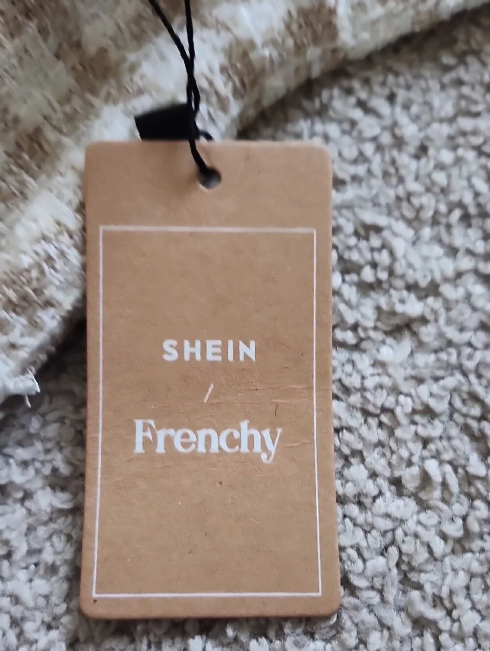 SHEIN Cream and Tan Tweed Skort Shorts - Picture 7 of 9